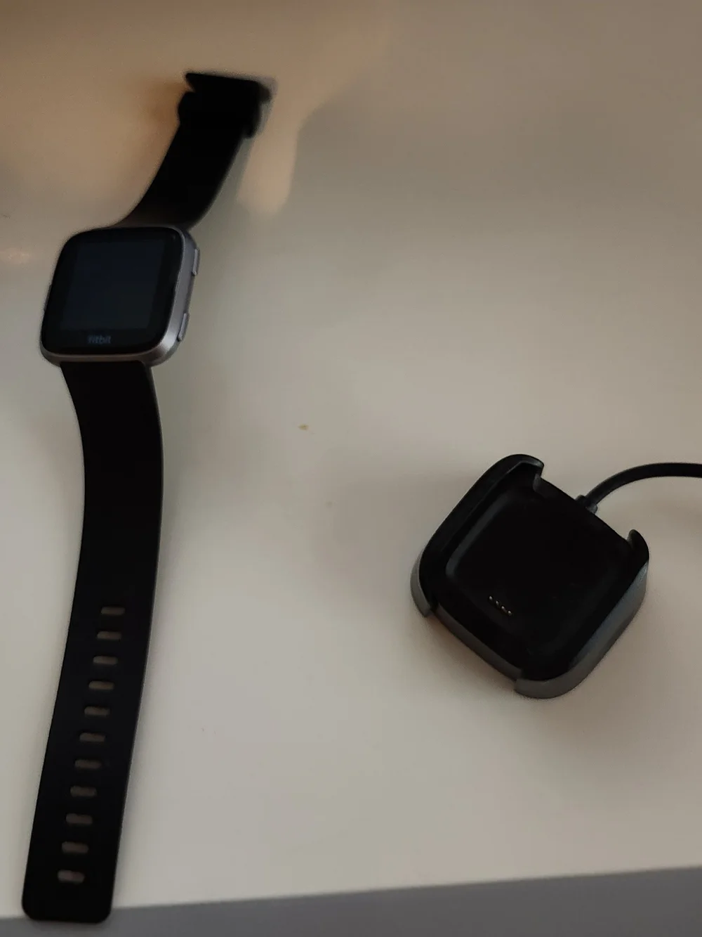 fitbit Versa Black Smartwatch with Black Band